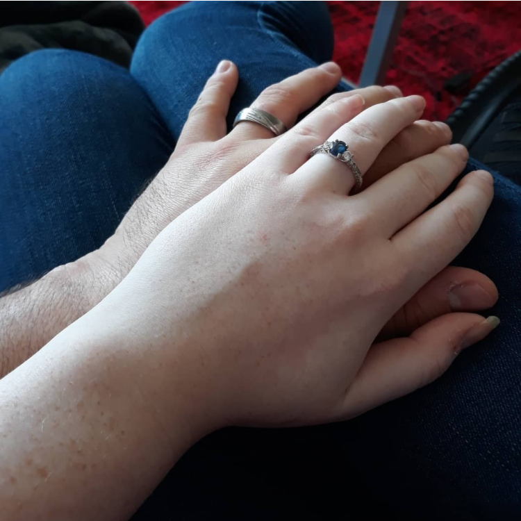 I love that we both have engagement rings. We are truly a team