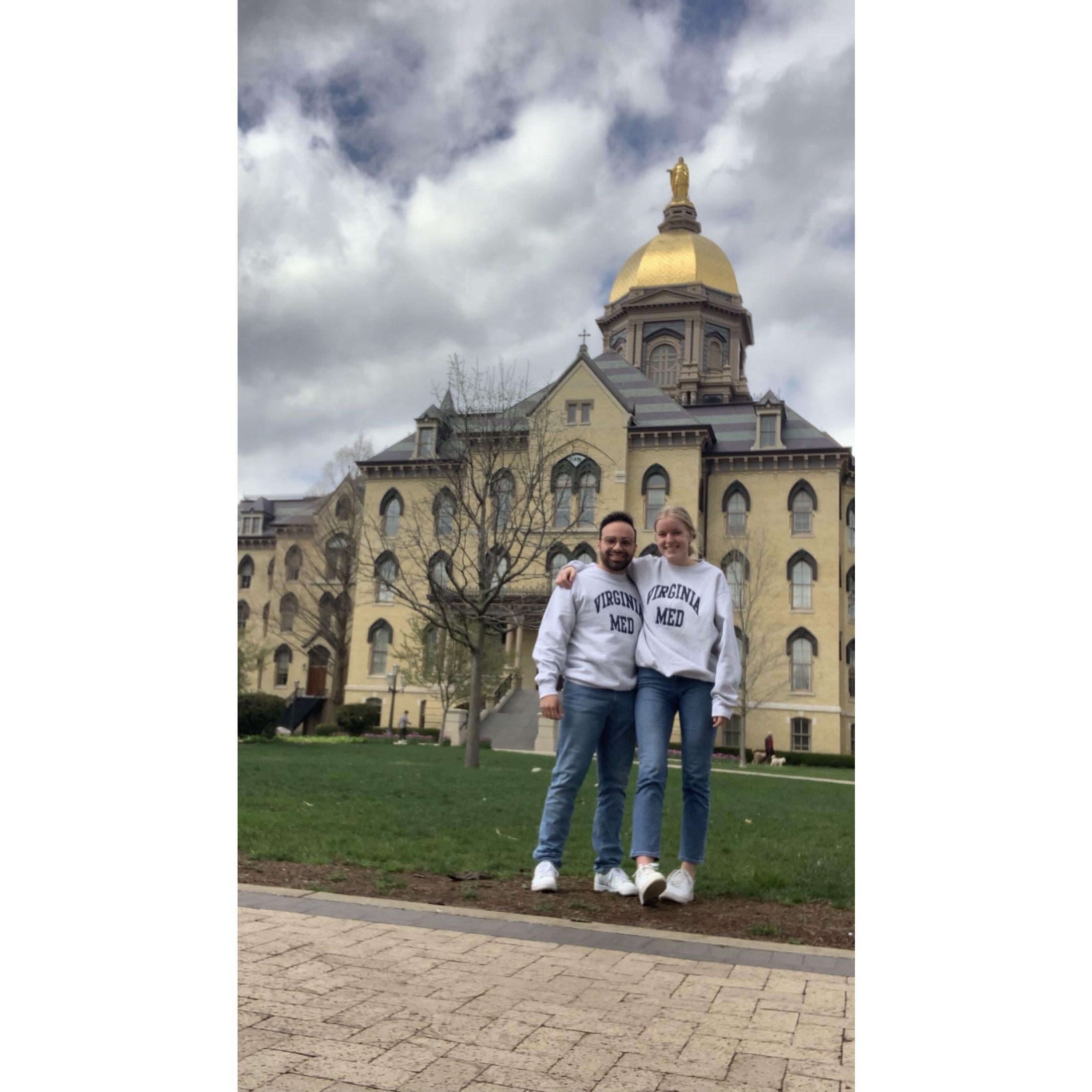 Celebrating Gabe's admission to University of Virginia School of Medicine (Apr. 2022)