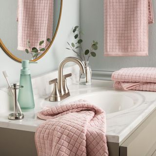 Everyday Textured Windowpane Hand Towel, Set of 4