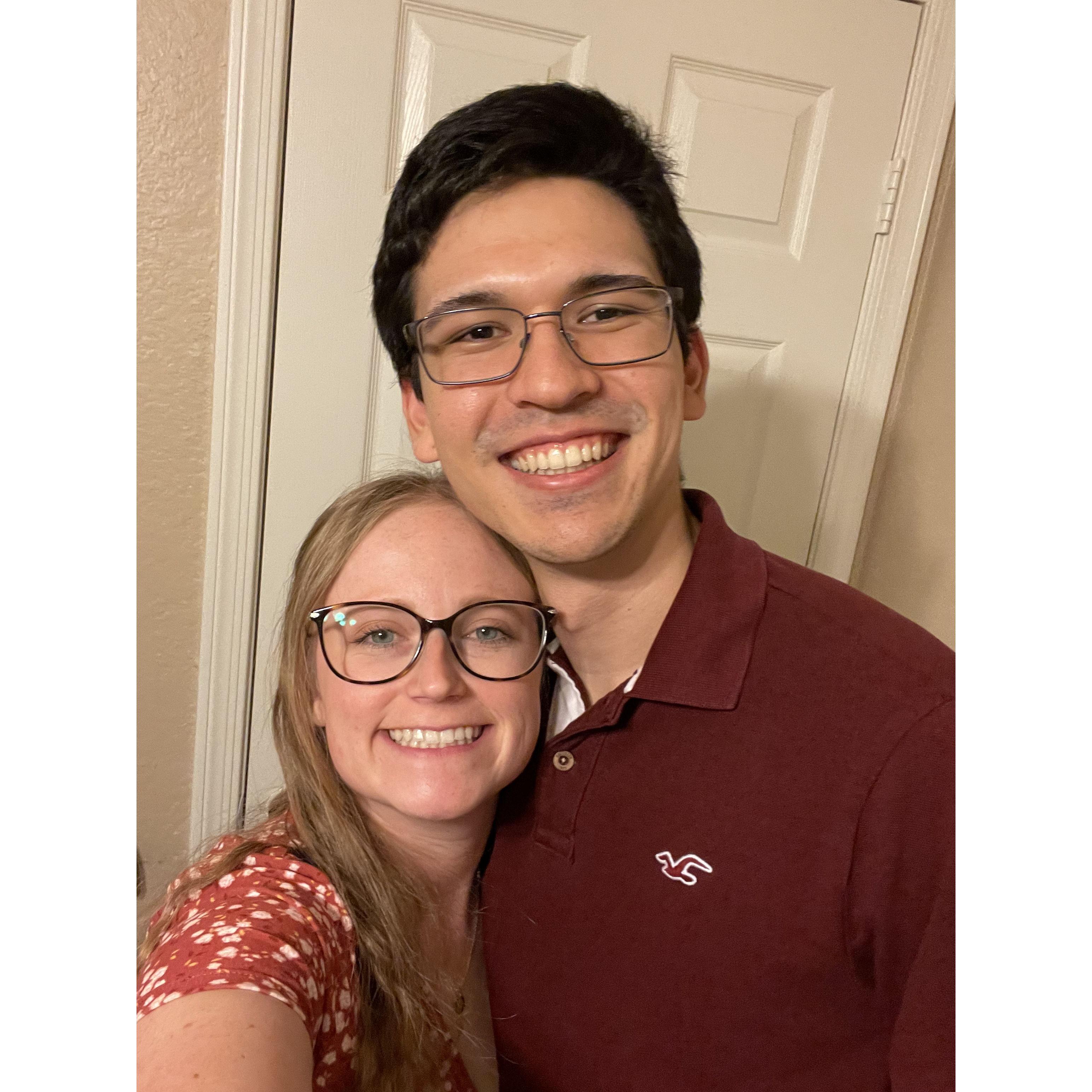 On our "one-year of dating" anniversary!