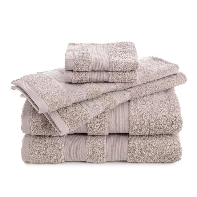 Martex Clean Essentials Solid Low Lint Sand 6-Piece Towel Set