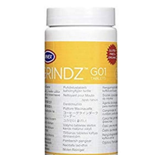 Urnex Grindz Professional Coffee Grinder Cleaning Tablets - 430 Grams - All Natural Food Safe Gluten Free - Cleans Grinder Burr and Casing - Help Extend Life of Your Grinder