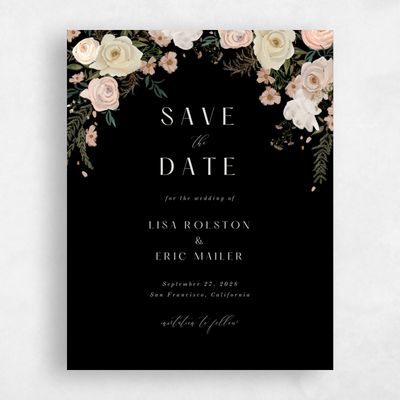 Black Wedding Save the Date - Miele Portrait