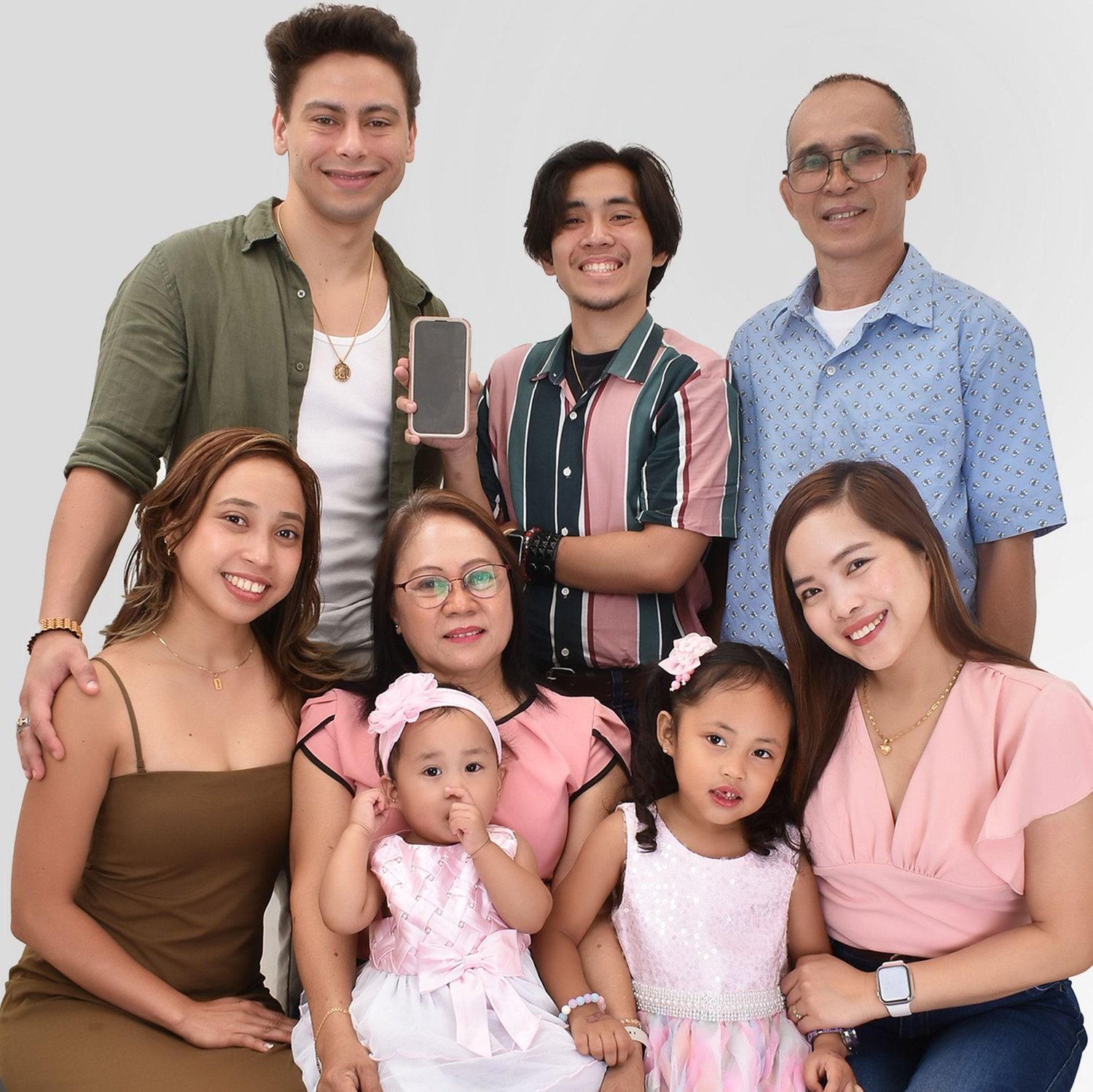 recent family pic - with Kuya Jade in the screen