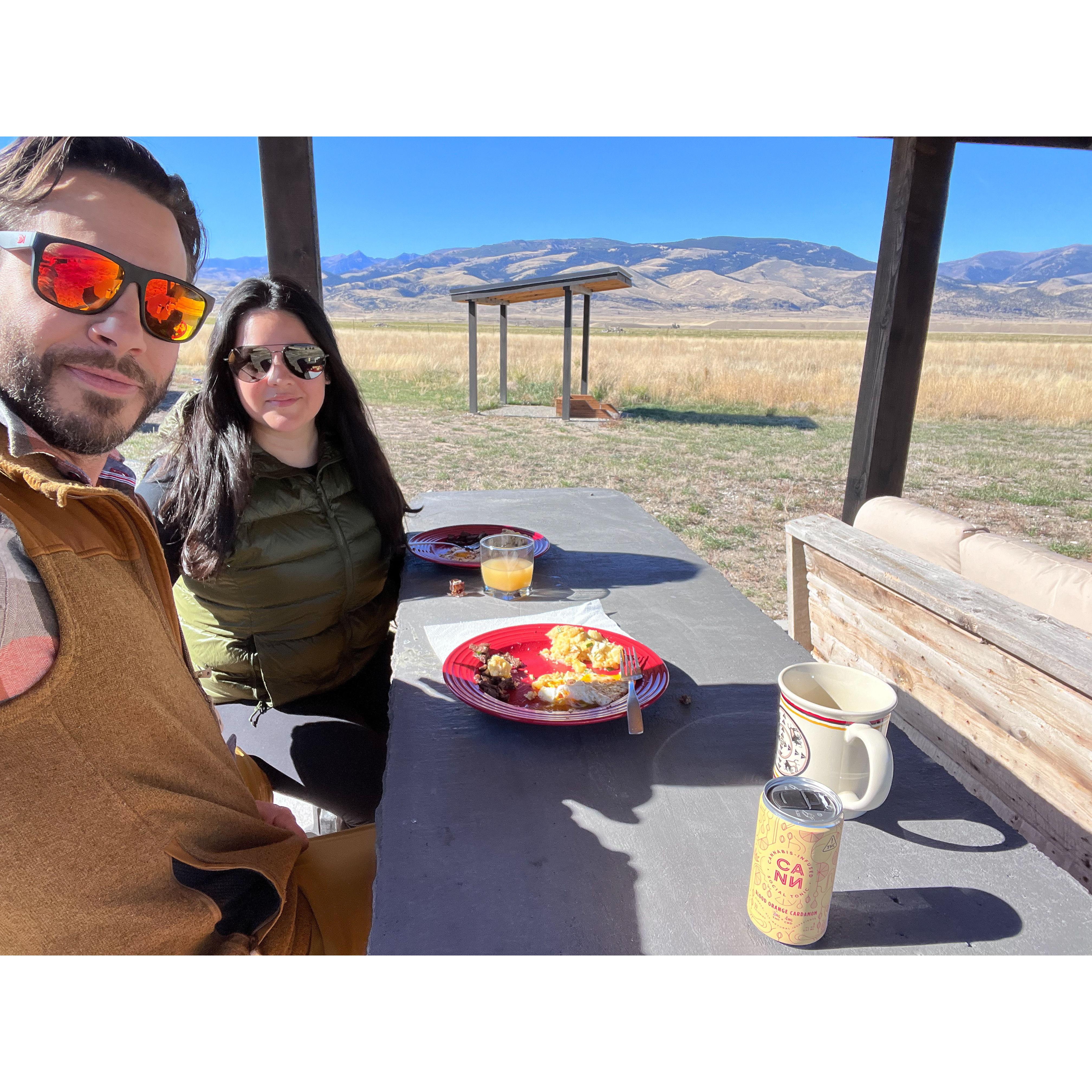 Breakfast at Lone Cactus Cottage, Paradise Valley