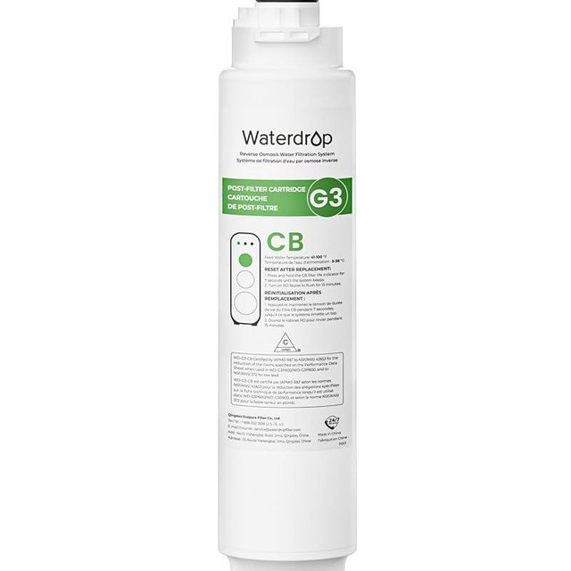 Waterdrop G3-N3CB Filter, Replacement for Waterdrop G3-W & G3P600 & G3P800 Reverse Osmosis System, 12-month Lifetime