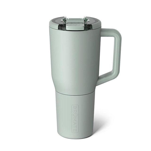 BrüMate Müv - 35oz 100% Leak Proof Insulated Coffee Mug with Handle & Lid - Stainless Steel Coffee Travel Mug - Double Walled Coffee Cup (Sage)