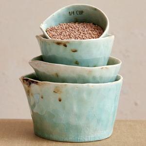 Stoneware Measuring Cups, Set of 4