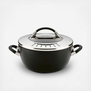 Symmetry Nonstick Casserole with Locking Straining Lid