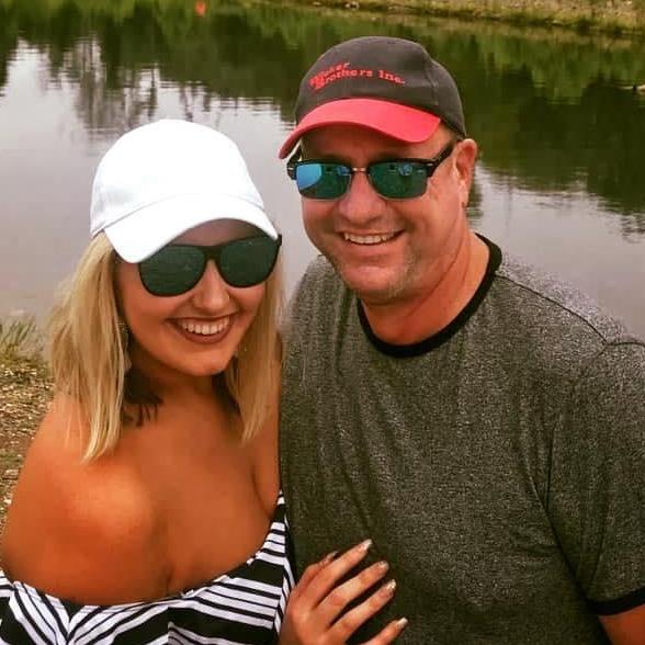 Our first vacation together. We celebrated our birthdays in Broken Bow with family. He was too chicken to get in the cold water, I did... then I fell. Literally.