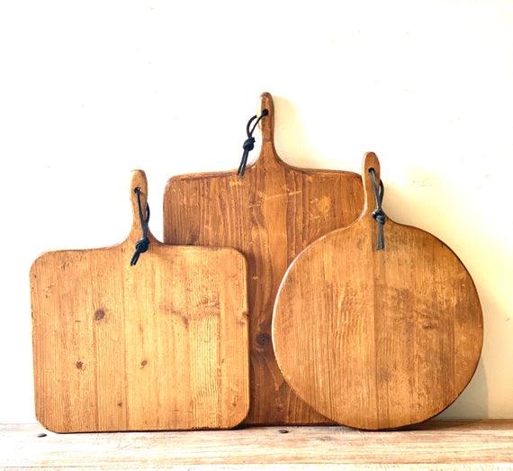 Set of Three Bread Boards, Small Round, Small Rectangle, Medium Rectangle Bread Board, French Charcuterie Board, Cheese Board,
