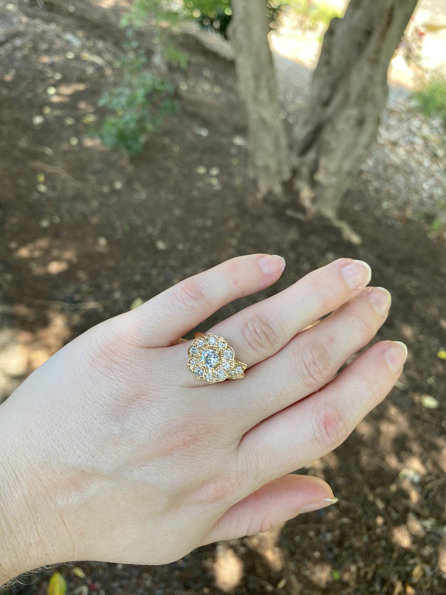 First diamond engagement ring Daniel had created for Amber