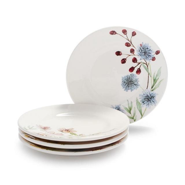 Wildflower Appetizer Plates, Set of 4