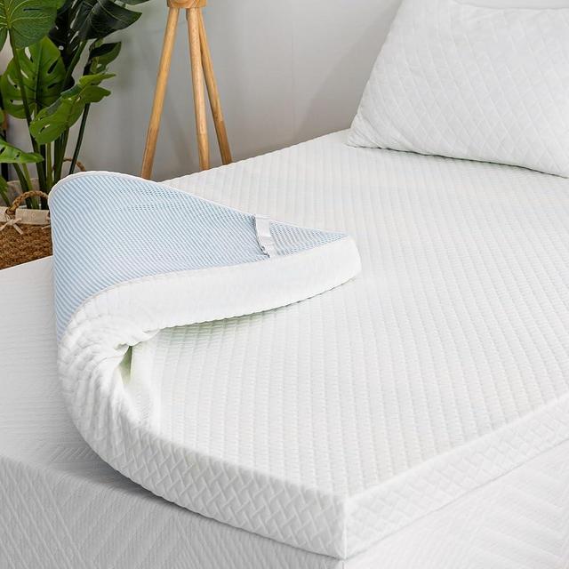 3 Inch Gel Memory Foam Mattress Topper Queen Size, Cooling Bed Topper for Pressure Relief with Removable Breathable Soft Cover, CertiPUR-US Certified