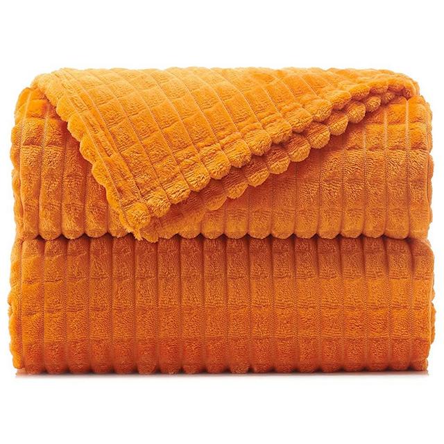 Throw Blankets – 50”x60”, Amberglow - Lightweight Flannel Fleece - Soft, Cozy - Perfect for Bed, Sofa, Couch