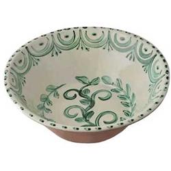 Portuguese Talavera Green Bowl