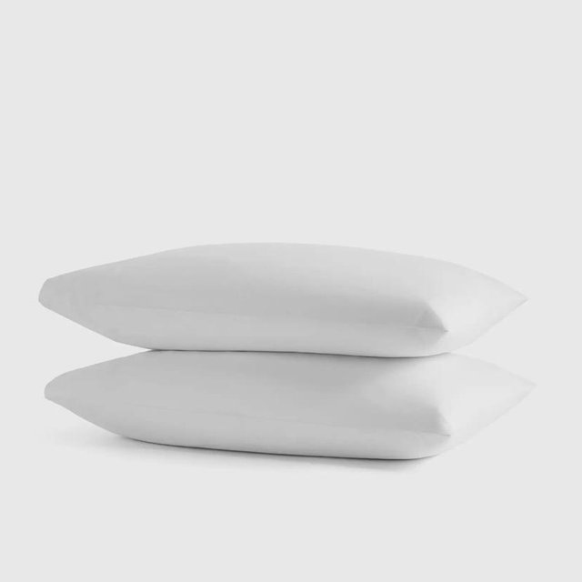 Organic Crisp Percale Pillowcase Set - Standard - White
