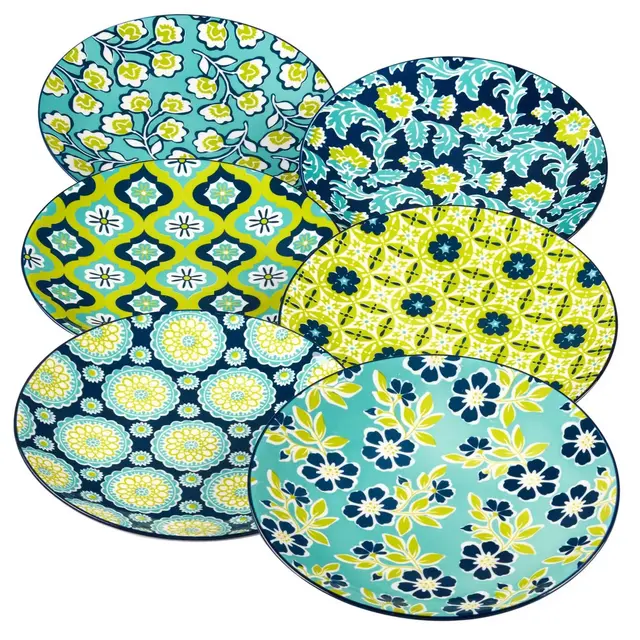 Certified International Set of 6 8.5" Tapestry Salad Plates
