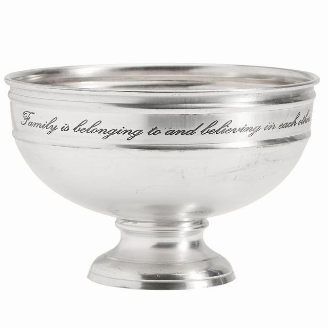 Antique Silver Sentiment Snack Bowl