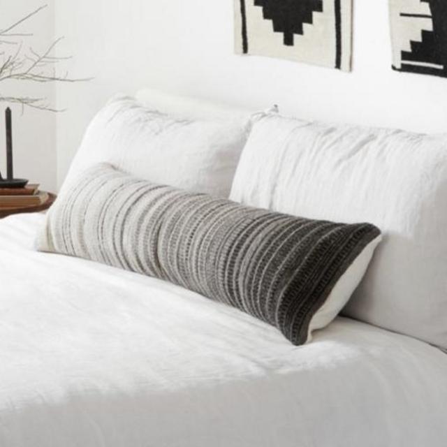 Black and White Lumbar Pillow | Striped Pattern   – The Citizenry