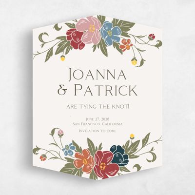 Red Diamond Wedding Save the Date - Glenarden Portrait