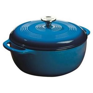 Lodge Cast Iron Enamel Dutch Oven 6 Quart Blue