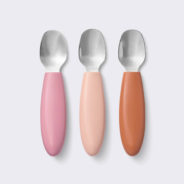 Stainless Steel Spoons - 3pk - Pink/Rust - Cloud Island™: Baby, 4.75 Inch, Stainless Steel
