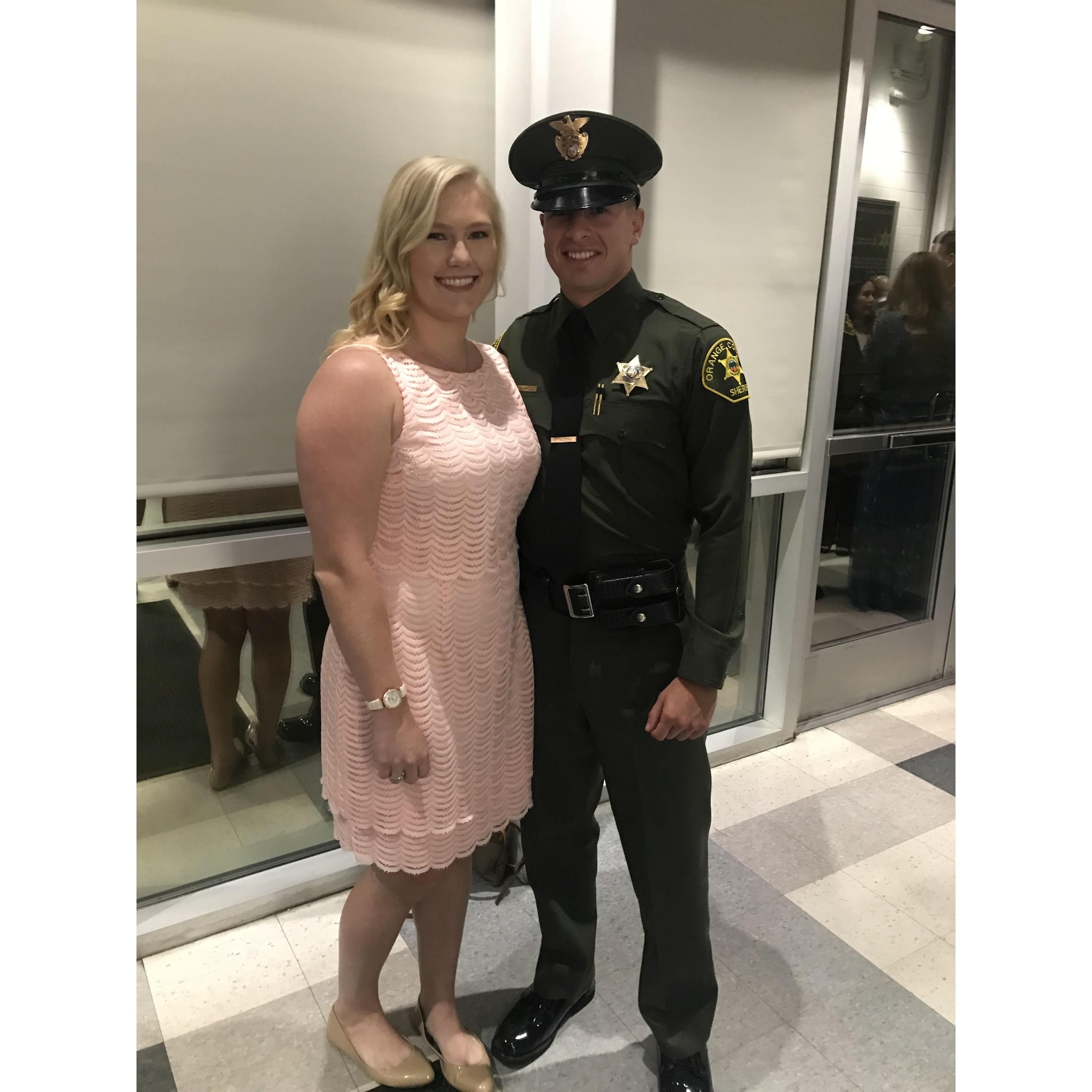 The day Brandon graduated from the academy and was sworn in as a peace officer. A photo I know we'll look at when we're older just to appreciate the amazing things those kids have coming their way.