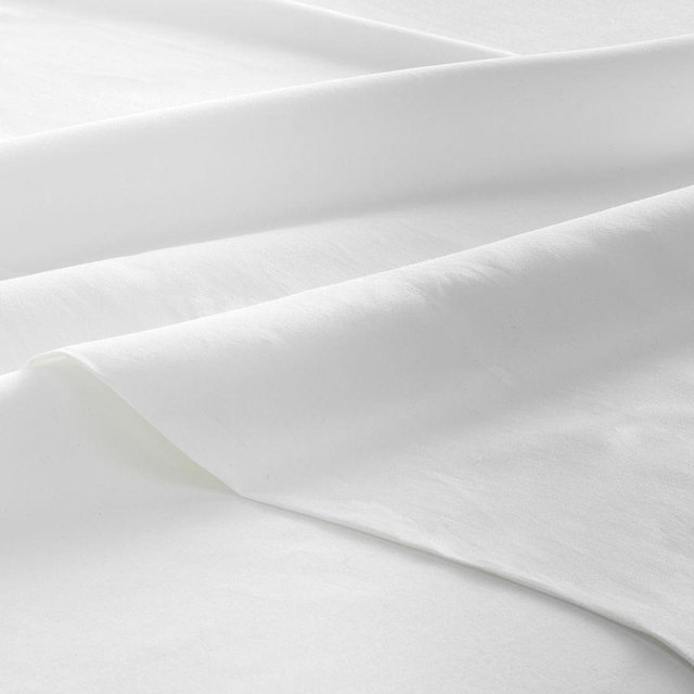 Retreat Heritage Sateen Flat Sheet, White, Queen