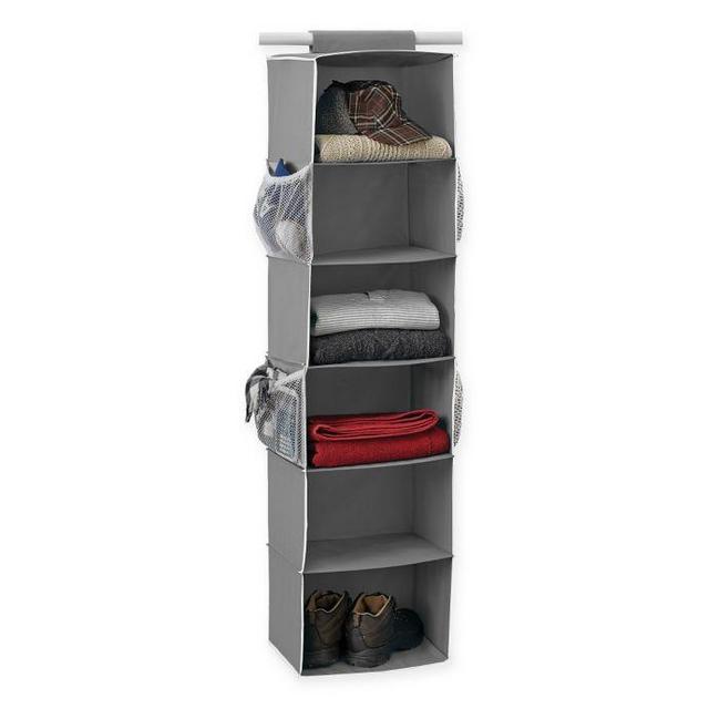 Studio 3B™ 6-Shelf Hanging Sweater Organizer in Grey