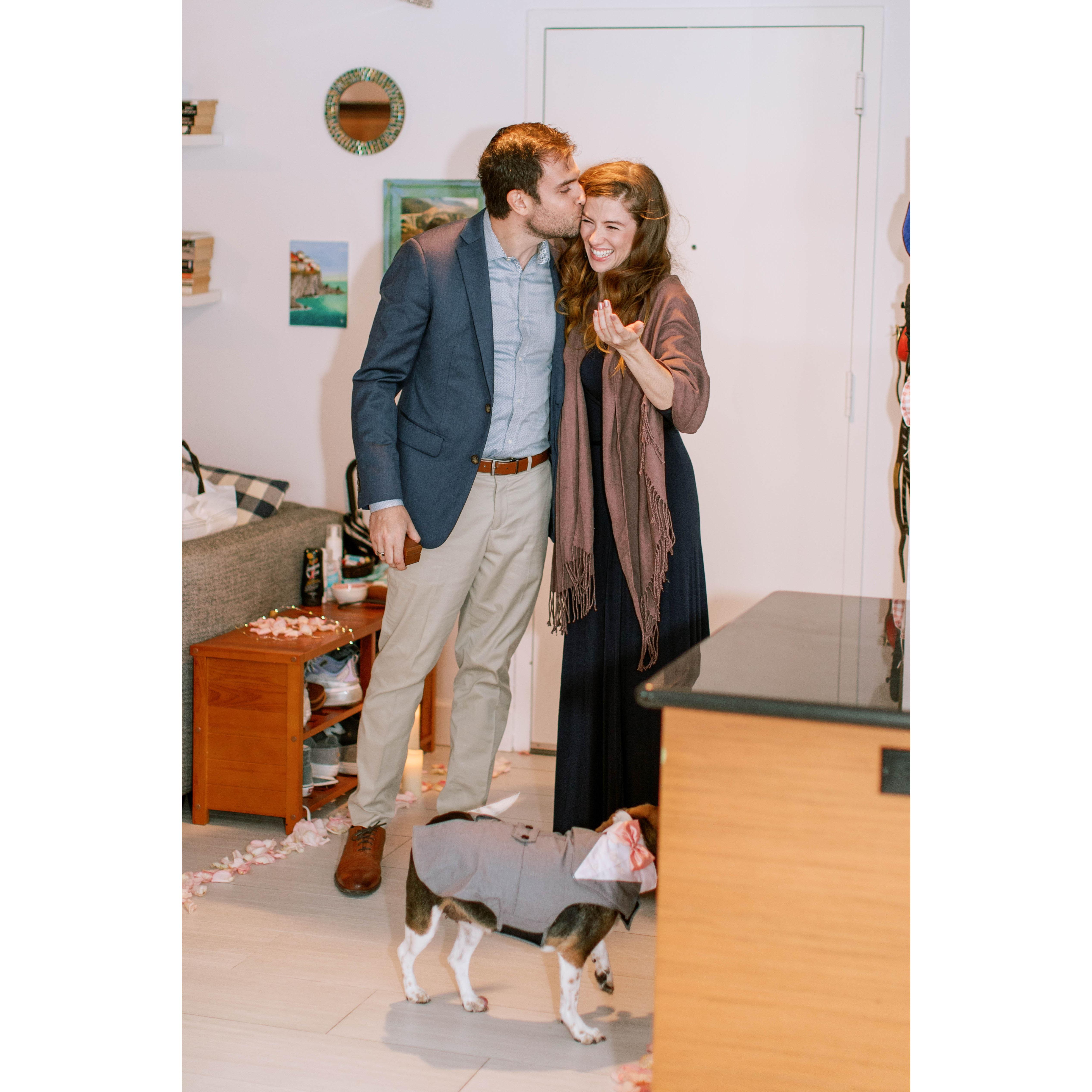 Walking into our apartment & realizing what was about to happen!