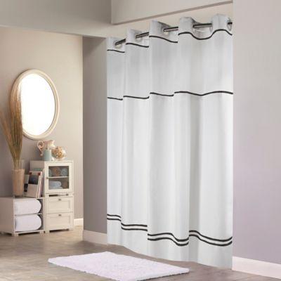 Hookless® Monterey Shower Curtain in Grey/White