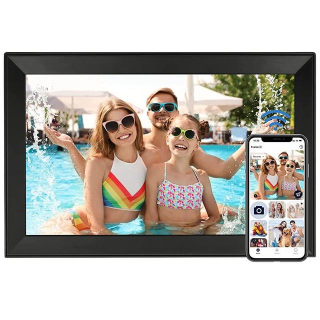 Digital Picture Frame Funcare 15.6 Inch Large WiFi Digital Photo Frame with Full HD Touchscreen, 32GB Storage, Easy to Share Photos and Videos via APP, Wall Mountable