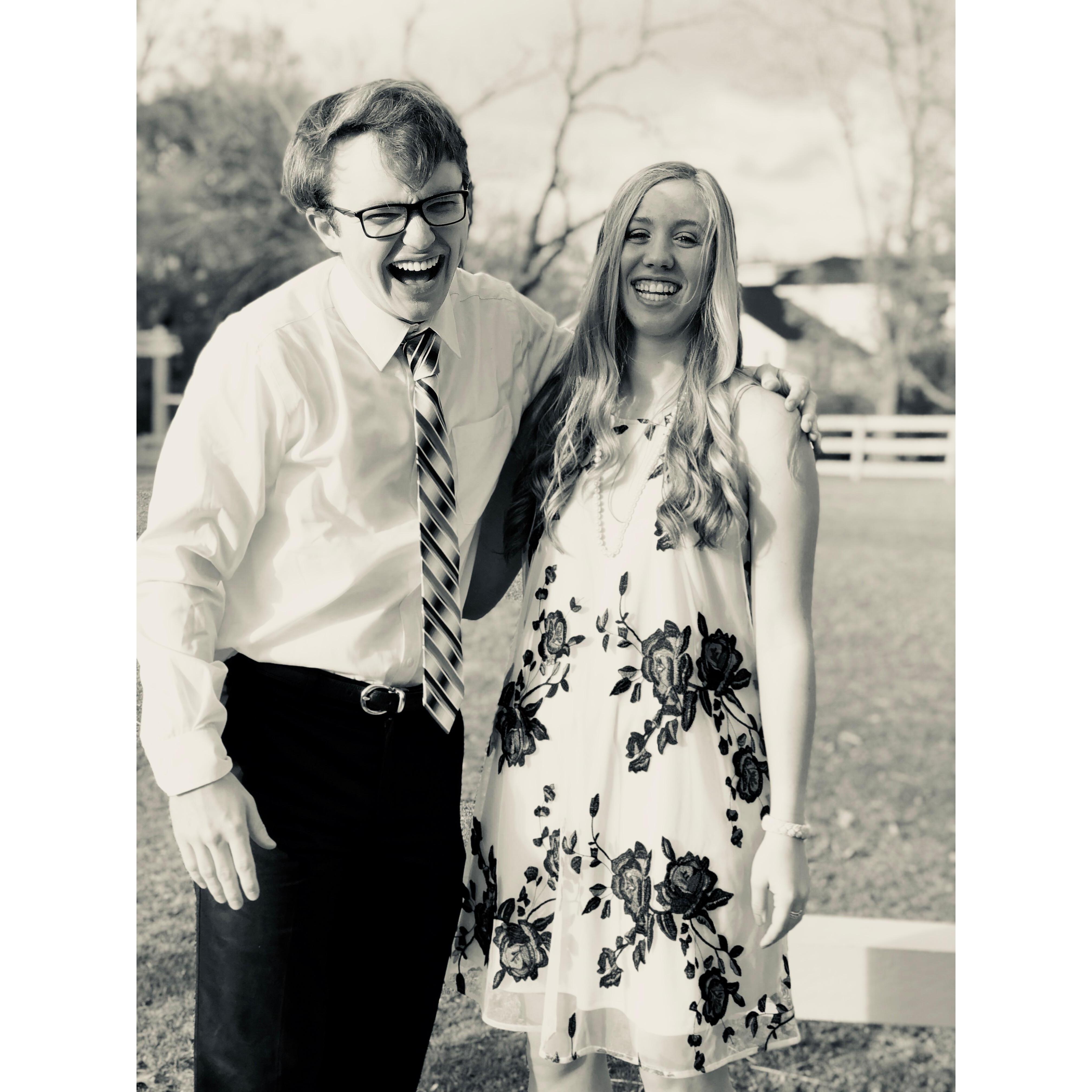 Always making eachother laugh, the norm. May 2018, TBS Formal. This was our first event together!