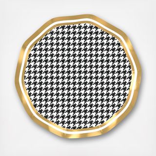Blanc Noir Wavy Salad Plate, Set of 16