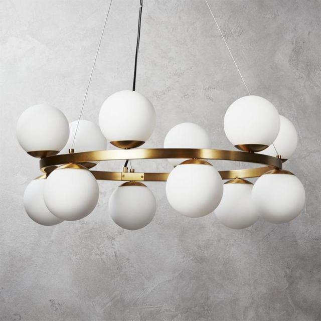 Bubbles Brass Ring Pendant Light