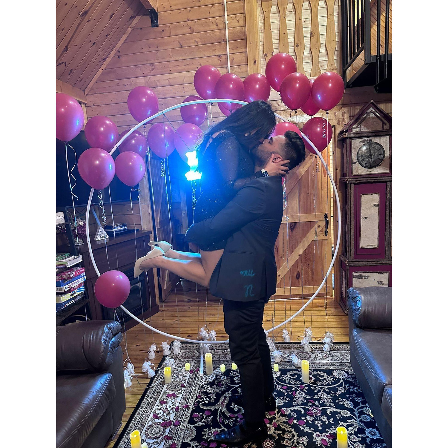 She said "Yes" right before our friend snapped this pic