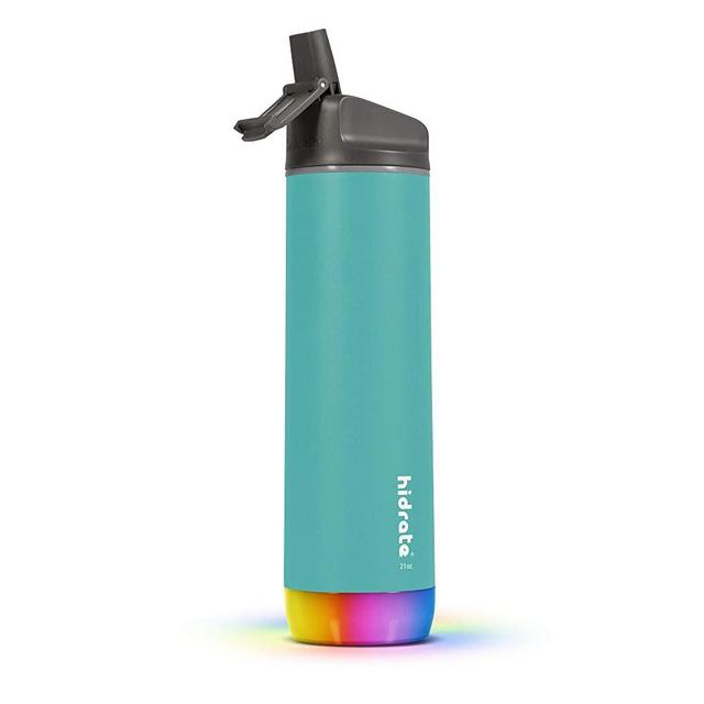 Hidrate Spark Steel Smart Water Bottle, Tracks Water Intake & Glows to Remind You to Stay Hydrated - Straw Lid