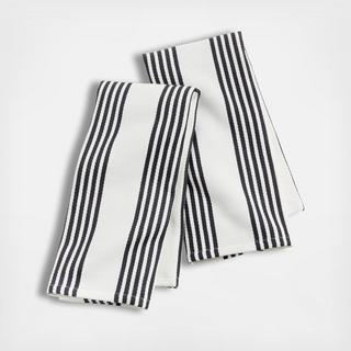 Cuisine Stripe Organic Cotton Dish Towel, Set of 2