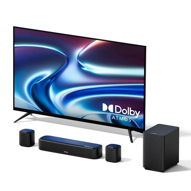 ULTIMEA 5.1ch Sound Bar with Dolby Atmos, Surround Sound System for TV, Sound Bar for Smart TV and Home Theater, App Control, TV Soundbar with Subwoofer, 2 Surround Speakers, HDMI eARC, Aura A50 Pro
