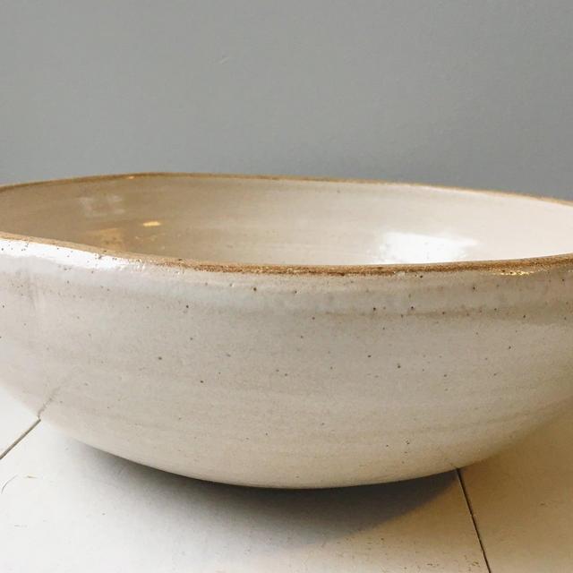 Large Raw Edge Serving Bowl