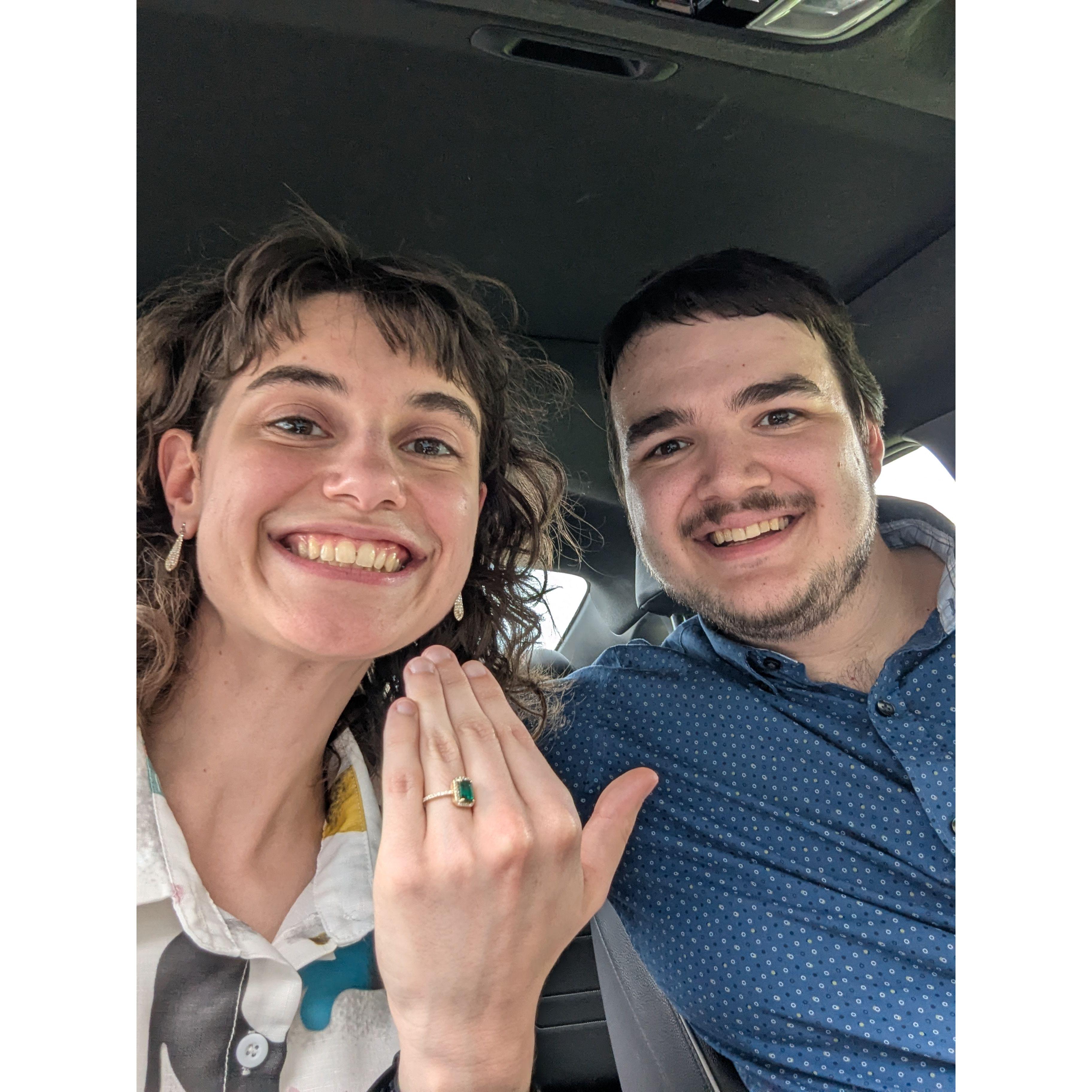 This was the day we got engaged.