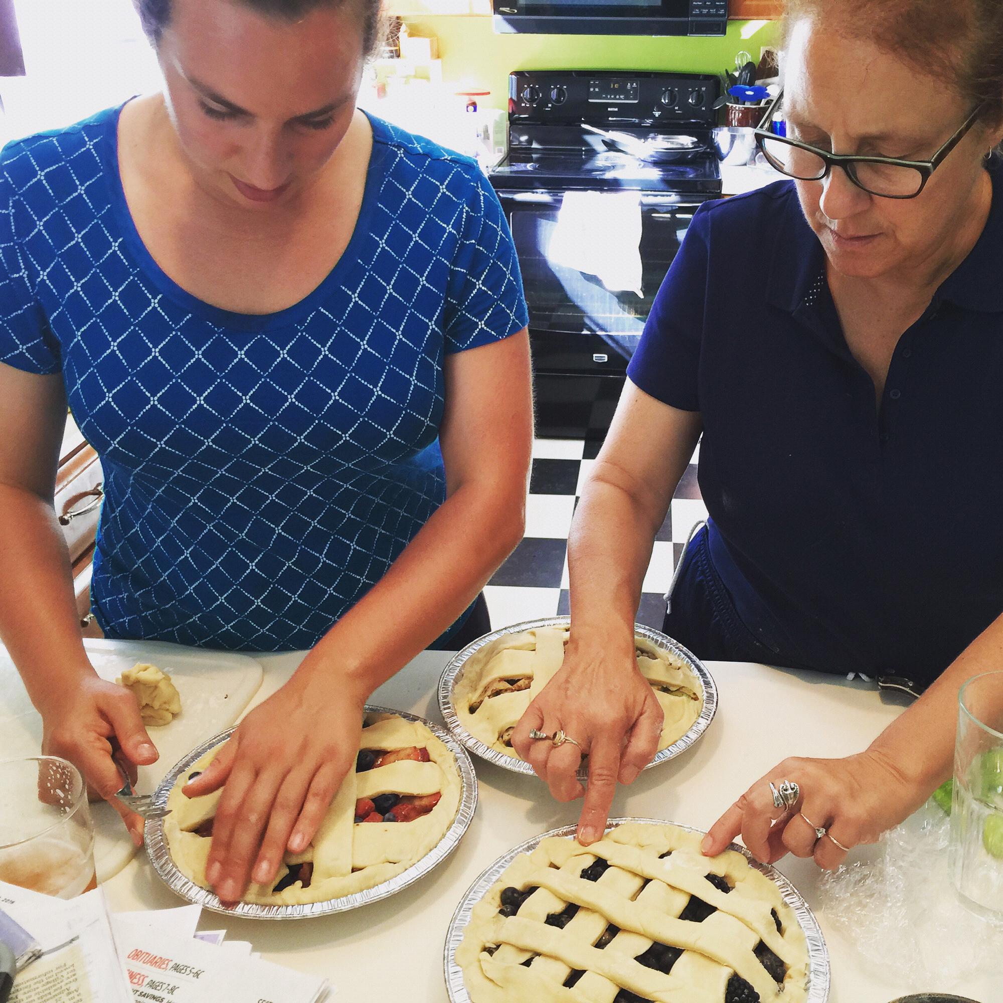 Donald supervising pie-making
