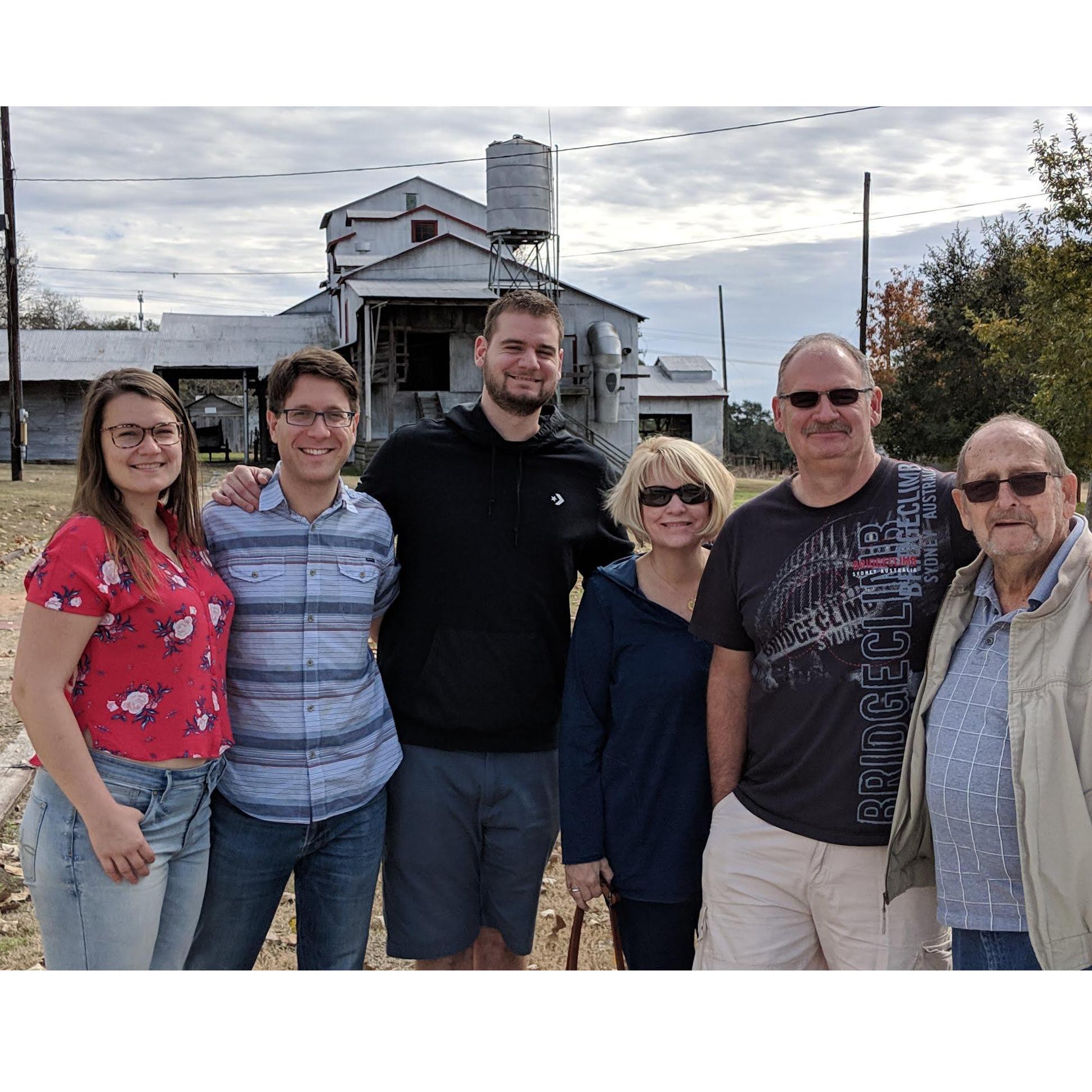 Alli, David, Trav, Trudy, Bruce and Dave at the Burton Cotton Gin Museum