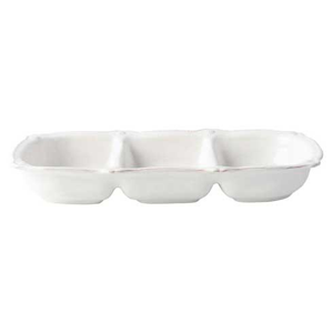 14" Triple Section Server - Whitewash