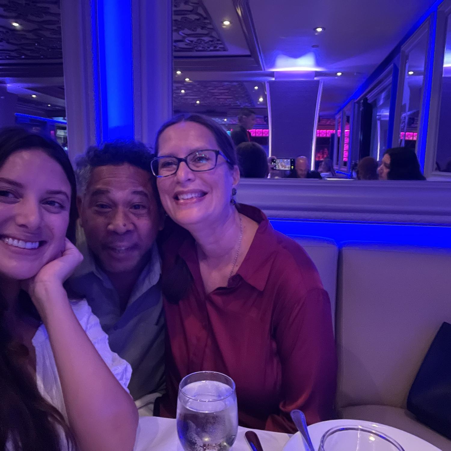 My niece Kristin with Gary and I taking a photo