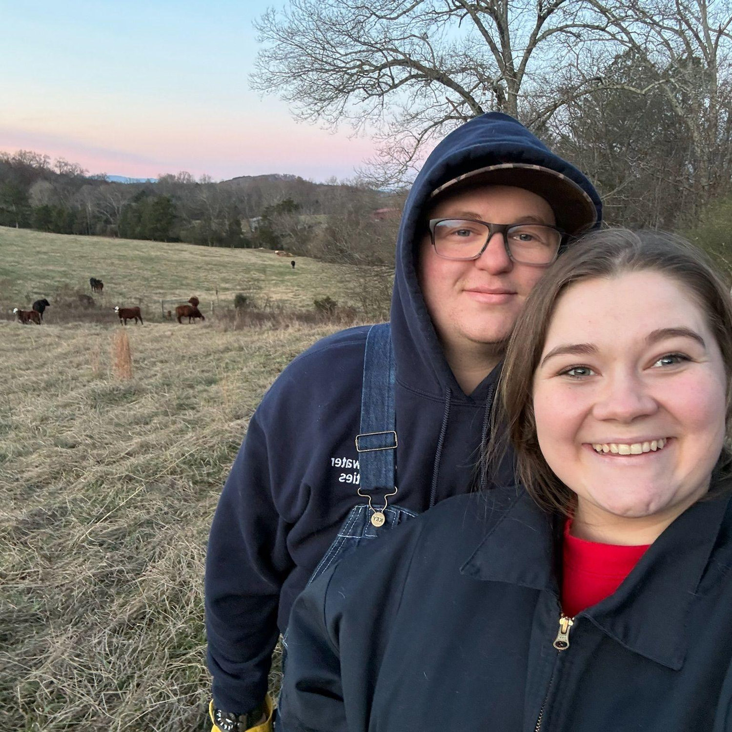 Working on the farm together!!