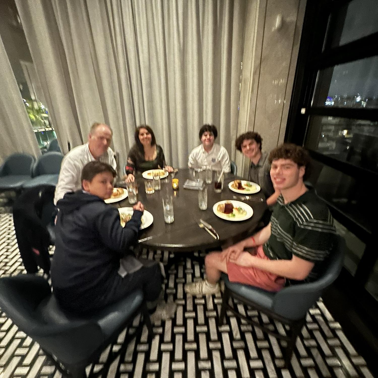 With all the boys at Gordon Ramsey’s Hells Kitchen on the Wharf