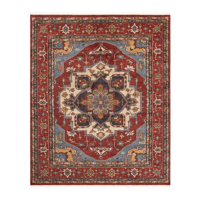 Greenwich Handknotted Rug, 8x10', Cardinal