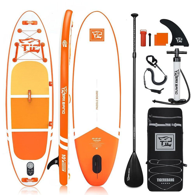 TIGERXBANG Inflatable Stand Up Paddle Boards 10'x 31" x 6" with Premium SUP Board Accessories, Allround Paddle Boards for Adults/Kids,Defender Collection